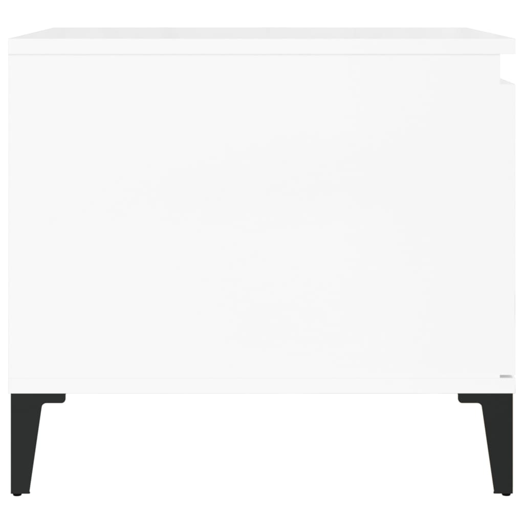 Tavolino da Salotto Bianco Lucido 100x50x45cm Legno Multistrato - homemem39