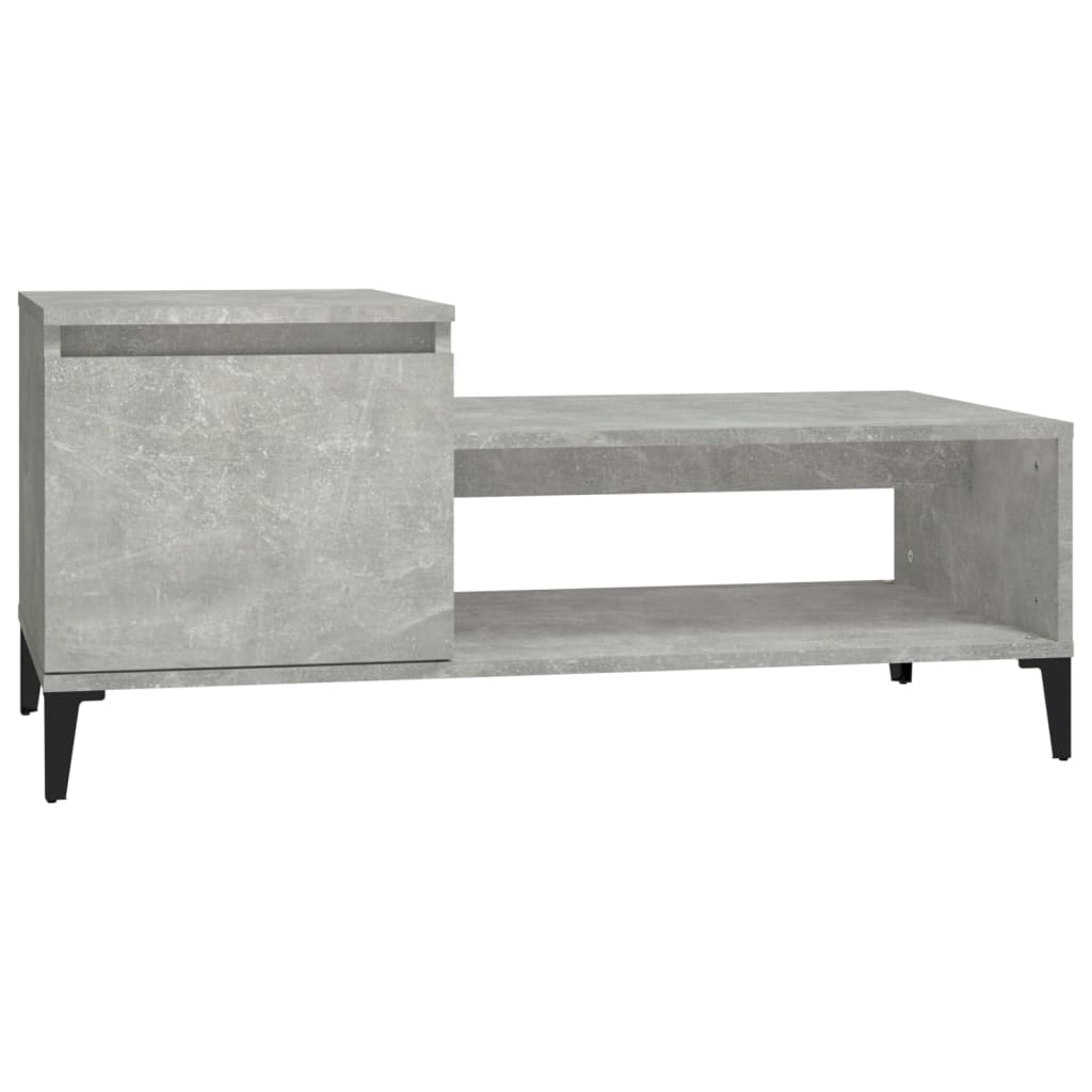 Tavolino Salotto Grigio Cemento 100x50x45 cm Legno Multistrato - homemem39