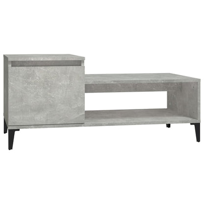 Tavolino Salotto Grigio Cemento 100x50x45 cm Legno Multistrato - homemem39