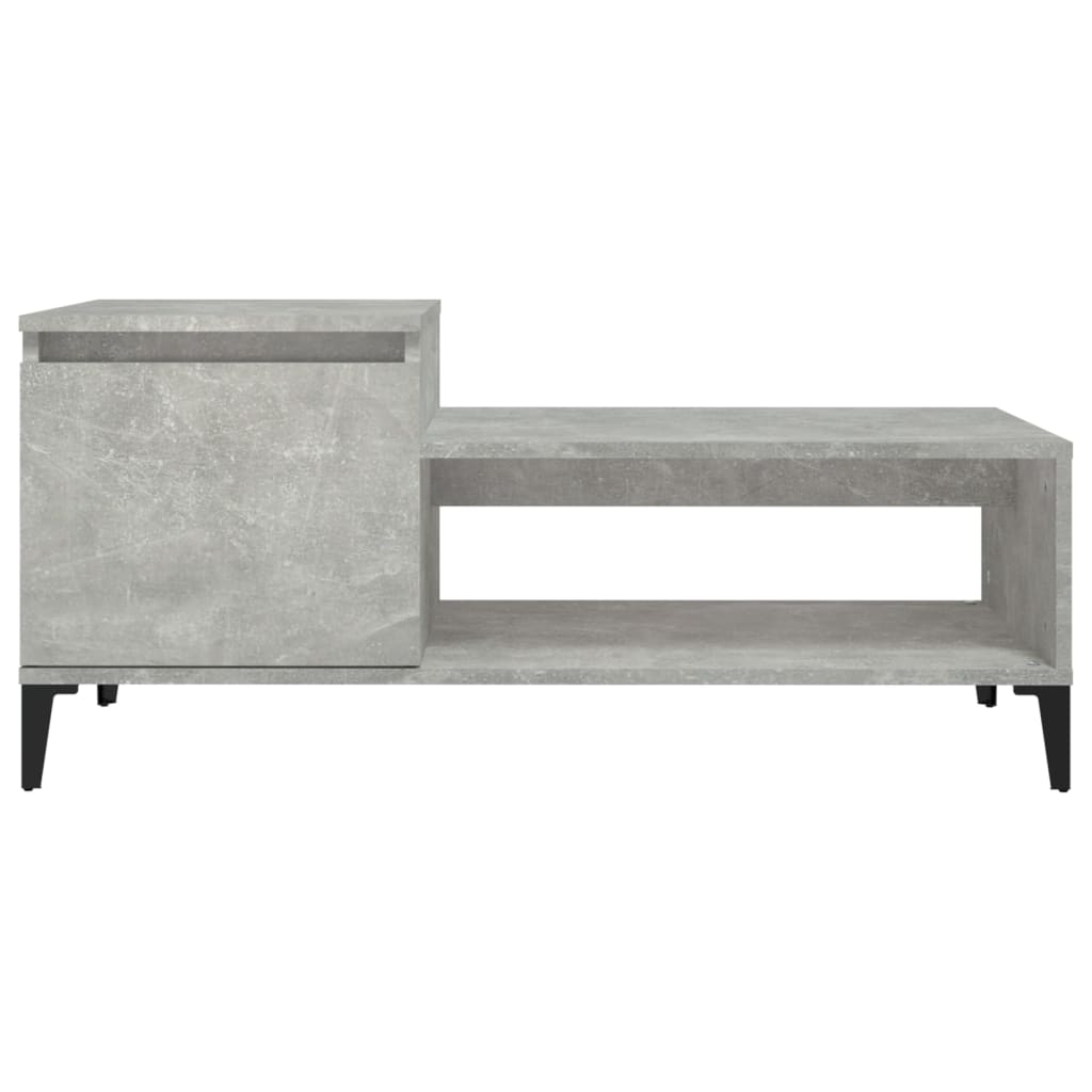 Tavolino Salotto Grigio Cemento 100x50x45 cm Legno Multistrato - homemem39