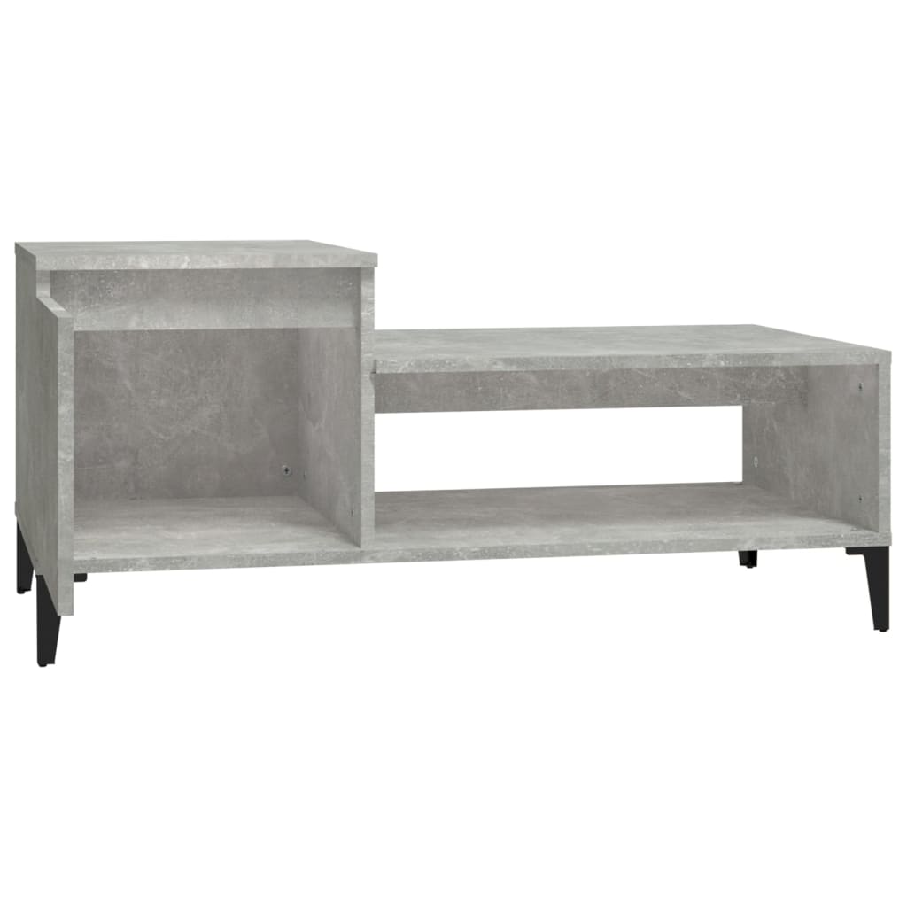 Tavolino Salotto Grigio Cemento 100x50x45 cm Legno Multistrato - homemem39