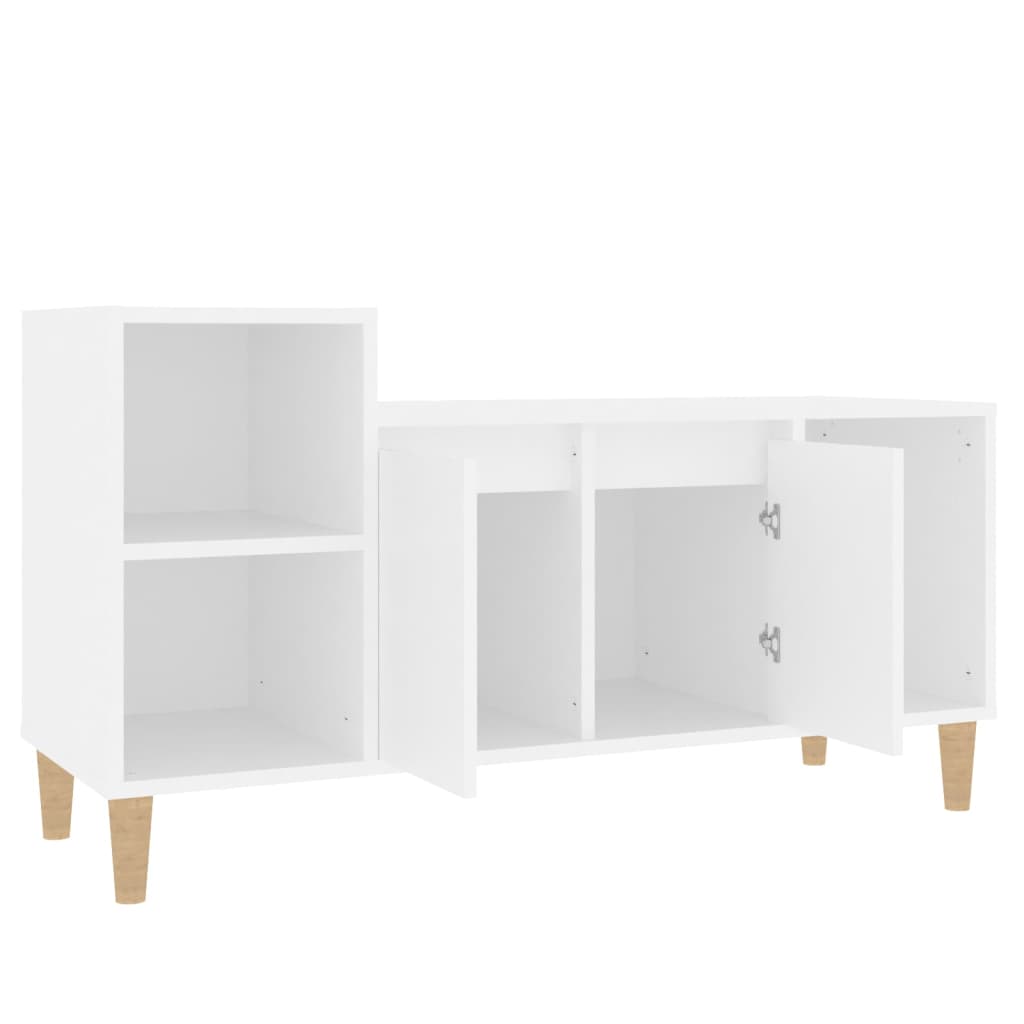 Mobile Porta TV Bianco 100x35x55 cm in Legno Multistrato - homemem39