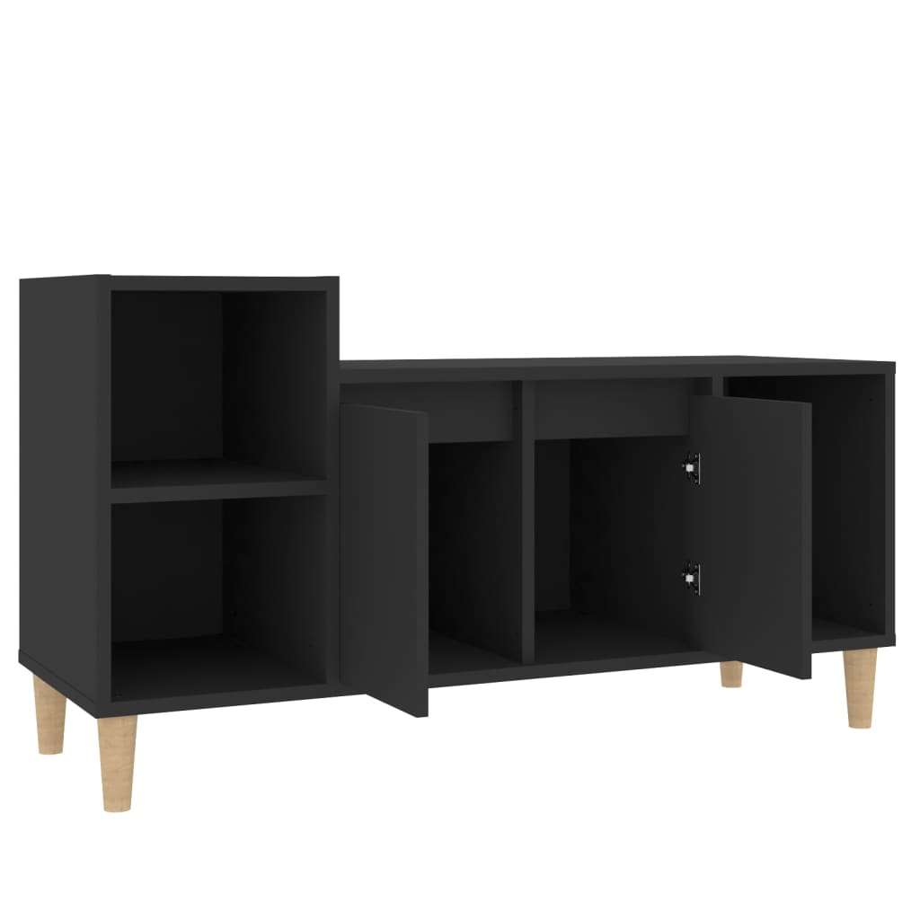 Mobile Porta TV Nero 100x35x55 cm in Legno Multistrato - homemem39