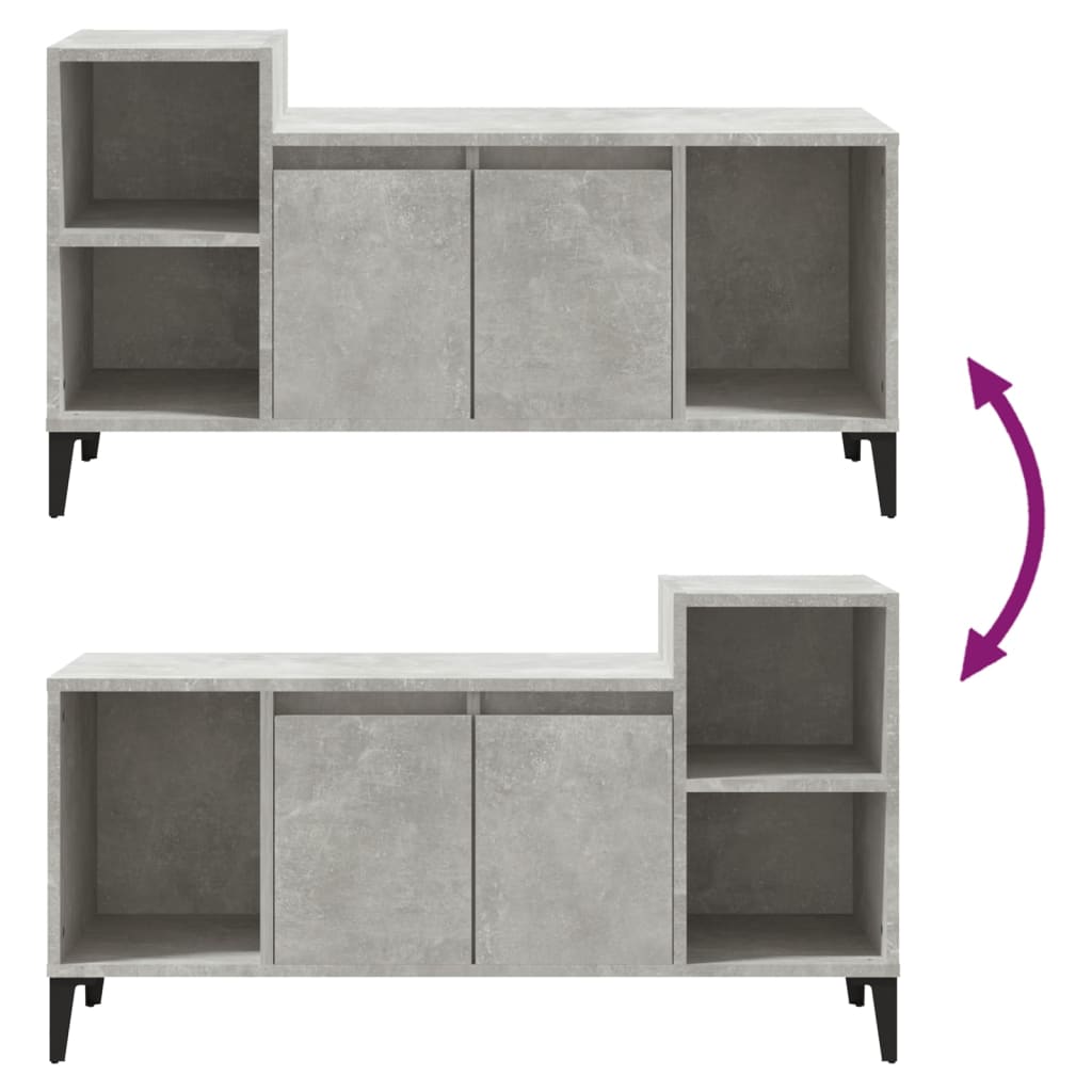 Mobile per TV Grigio Cemento 100x35x55 cm Legno Multistrato - homemem39