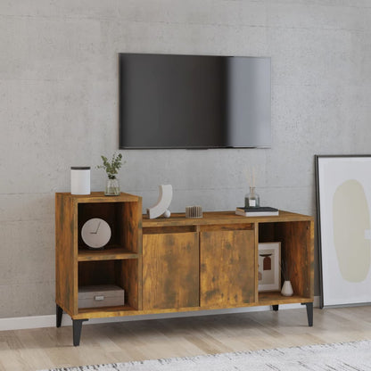 Mobile TV Rovere Fumo 100x35x55 cm in Legno Multistrato - homemem39