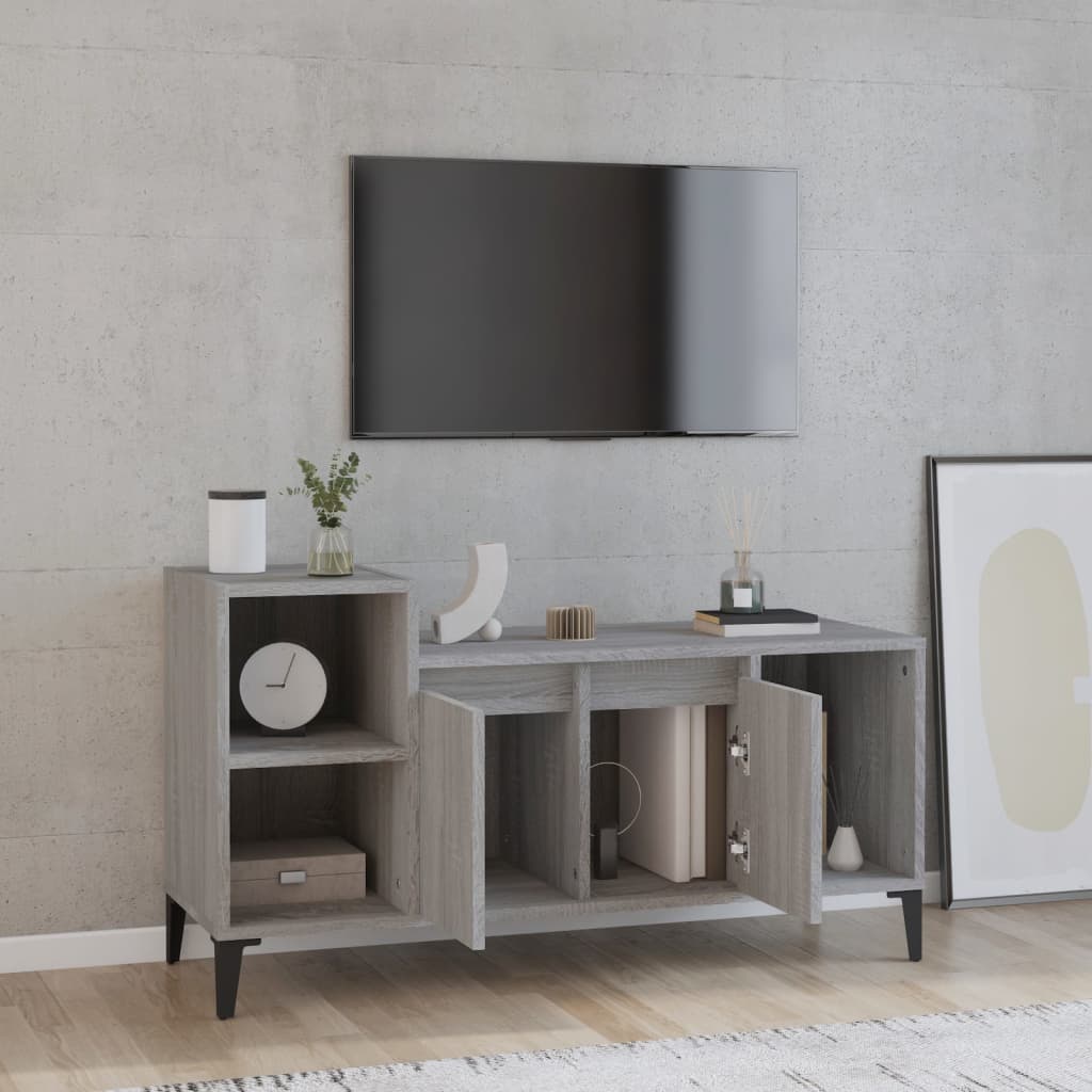 Mobile TV Grigio Sonoma 100x35x55 cm in Legno Multistrato - homemem39