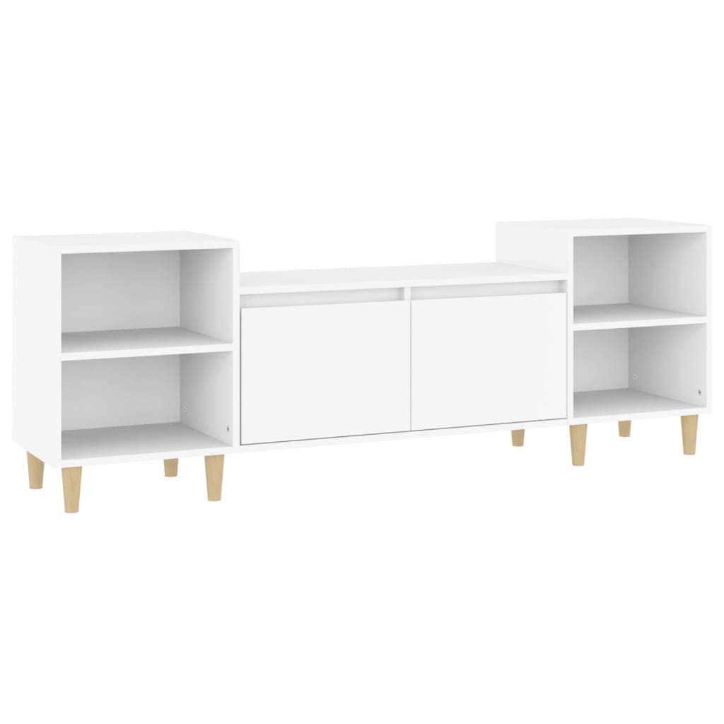 Mobile Porta TV Bianco 160x35x55 cm in Legno Multistrato - homemem39