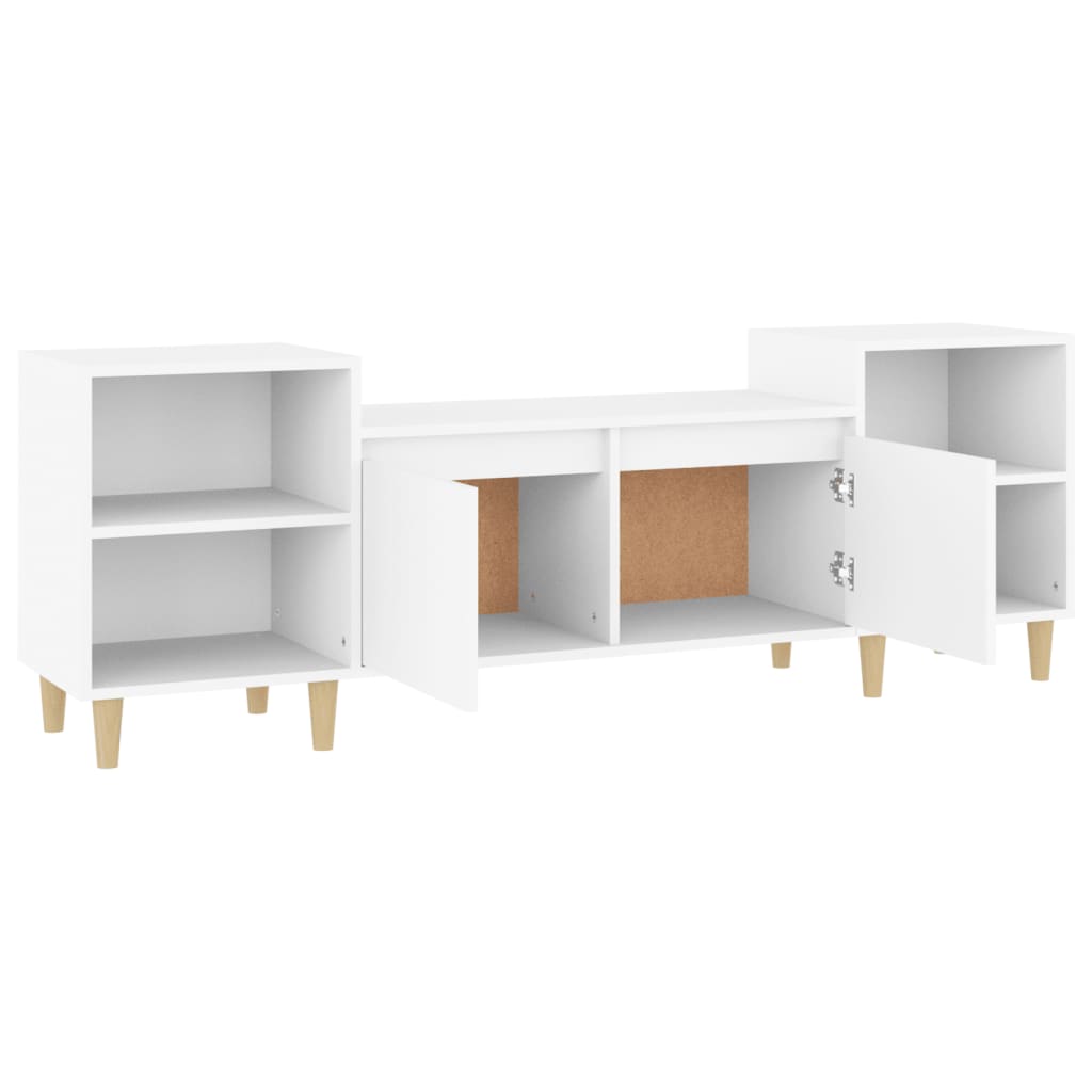 Mobile Porta TV Bianco 160x35x55 cm in Legno Multistrato - homemem39