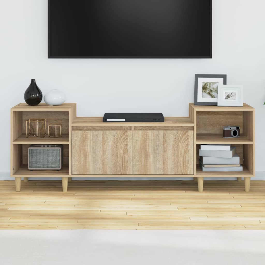 Mobile Porta TV Rovere Sonoma 160x35x55 cm Legno Multistrato - homemem39