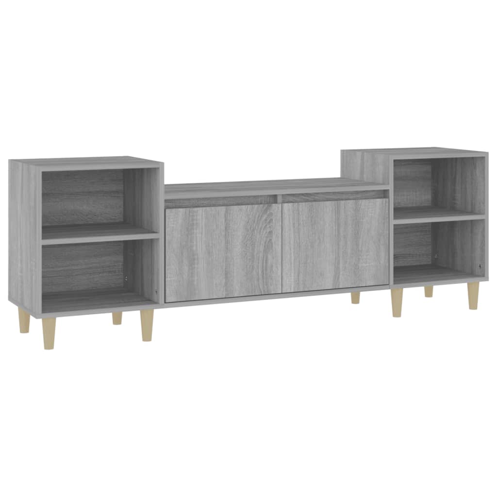 Mobile TV Grigio Sonoma 160x35x55 cm in Legno Multistrato - homemem39