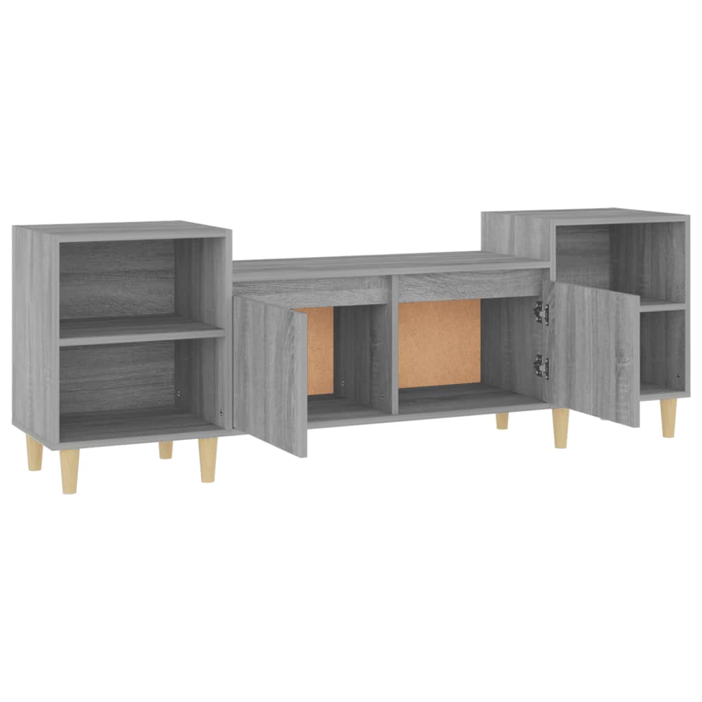 Mobile TV Grigio Sonoma 160x35x55 cm in Legno Multistrato - homemem39