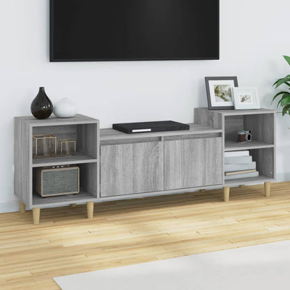 Mobile TV Grigio Sonoma 160x35x55 cm in Legno Multistrato - homemem39