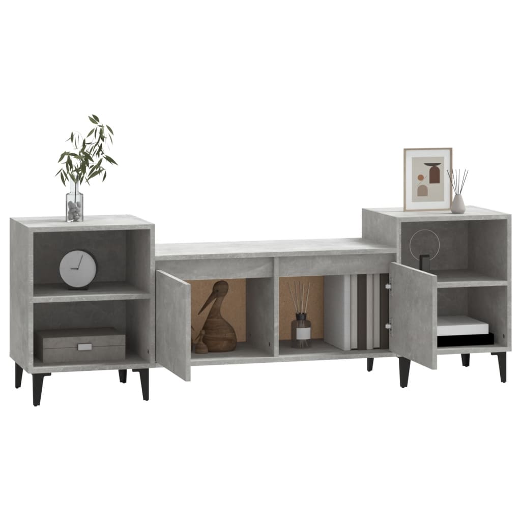 Mobile per TV Grigio Cemento 160x35x55 cm Legno Multistrato - homemem39