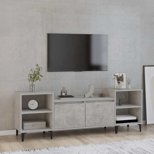 Mobile per TV Grigio Cemento 160x35x55 cm Legno Multistrato - homemem39