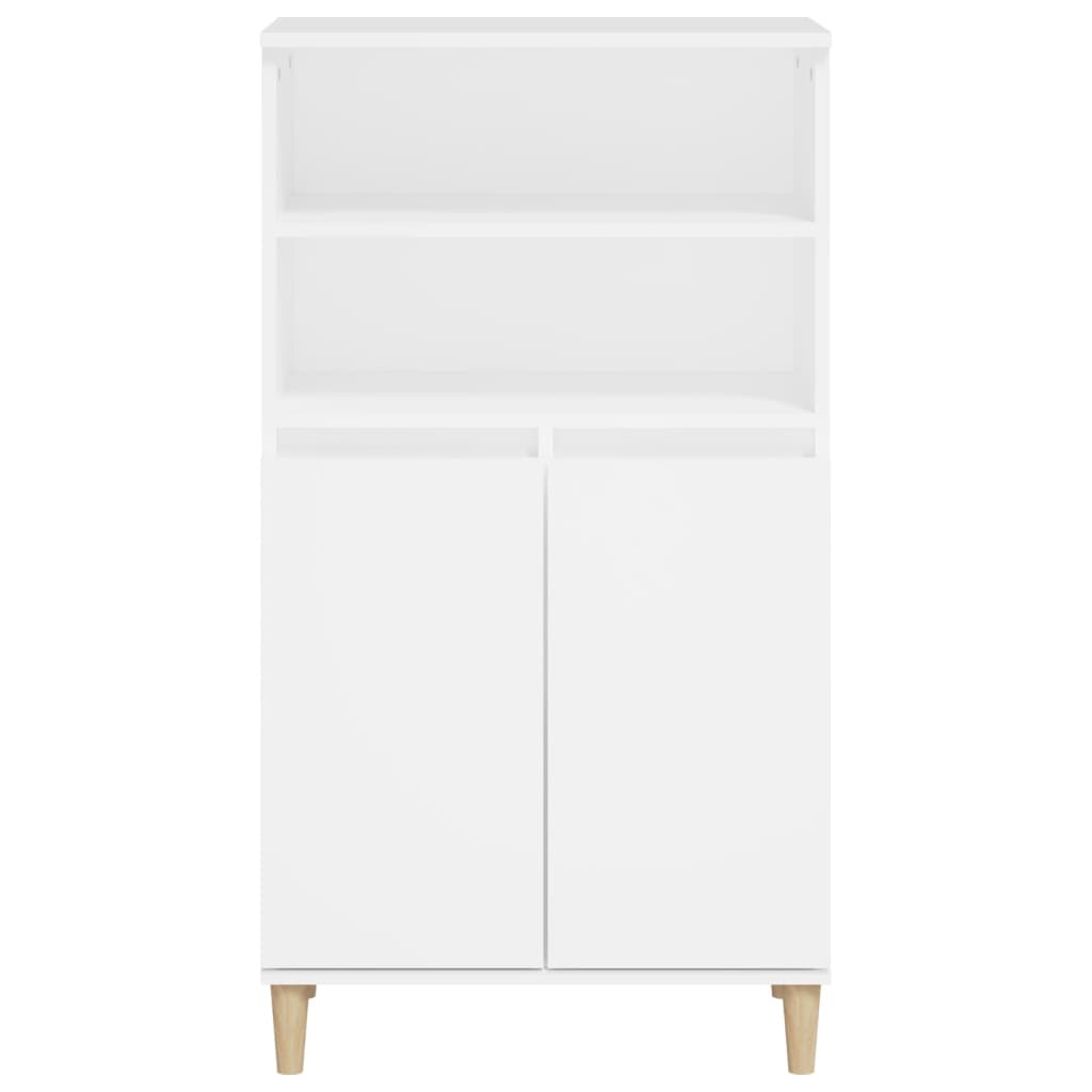 Credenza Alta Bianca 60x36x110 cm in Legno Multistrato - homemem39