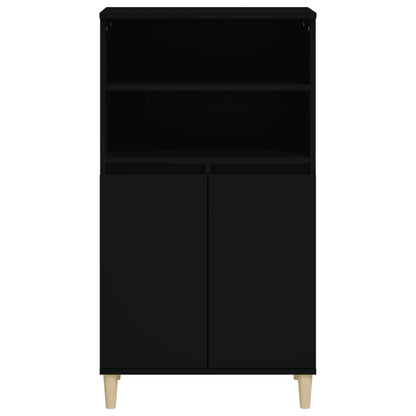 Credenza Nera 60x36x110 cm in Legno Multistrato - homemem39