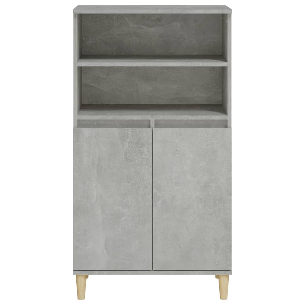 Credenza Grigio Cemento 60x36x110 cm in Legno Multistrato - homemem39