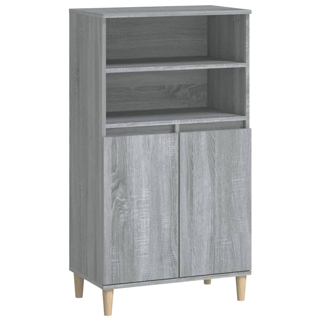 Credenza Grigio Sonoma 60x36x110 cm in Legno Multistrato - homemem39