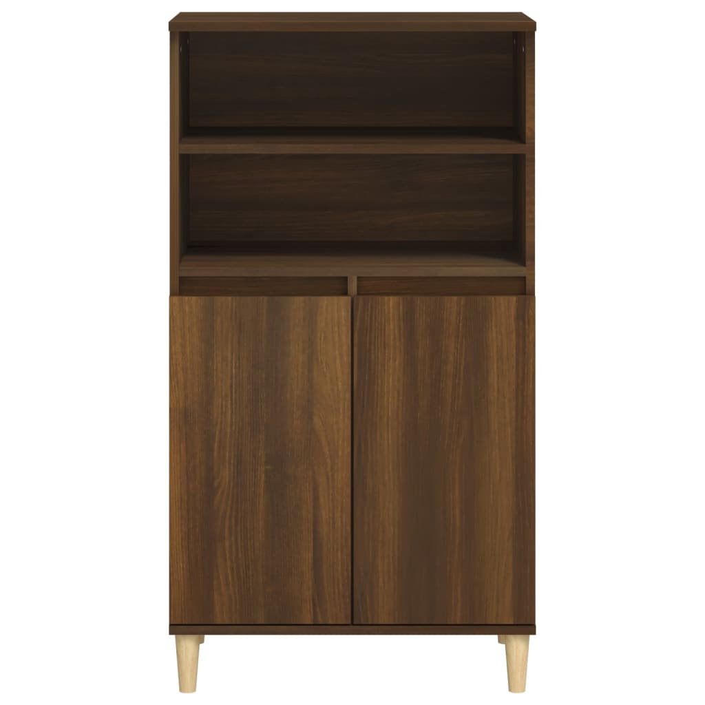 Credenza Rovere Marrone 60x36x110 cm in Legno Multistrato - homemem39