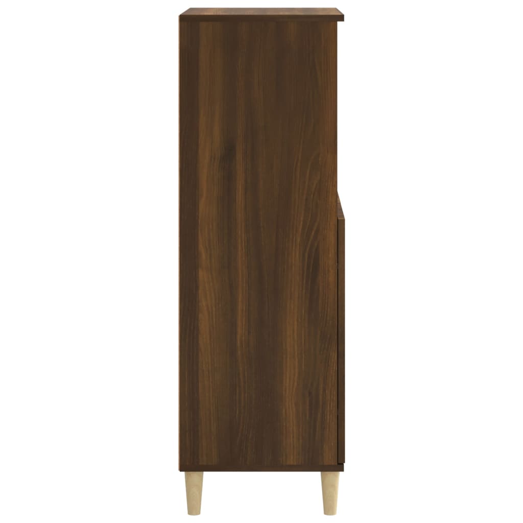 Credenza Rovere Marrone 60x36x110 cm in Legno Multistrato - homemem39