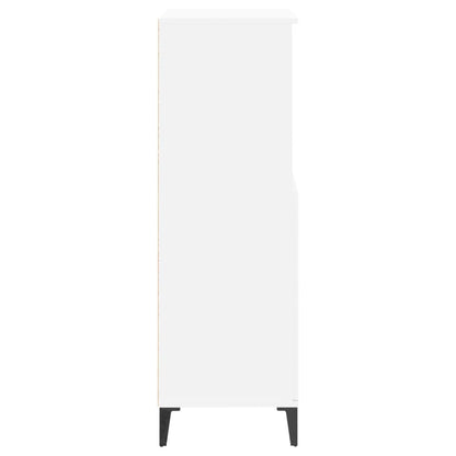 Credenza Alta Bianca 60x36x110 cm in Legno Multistrato - homemem39