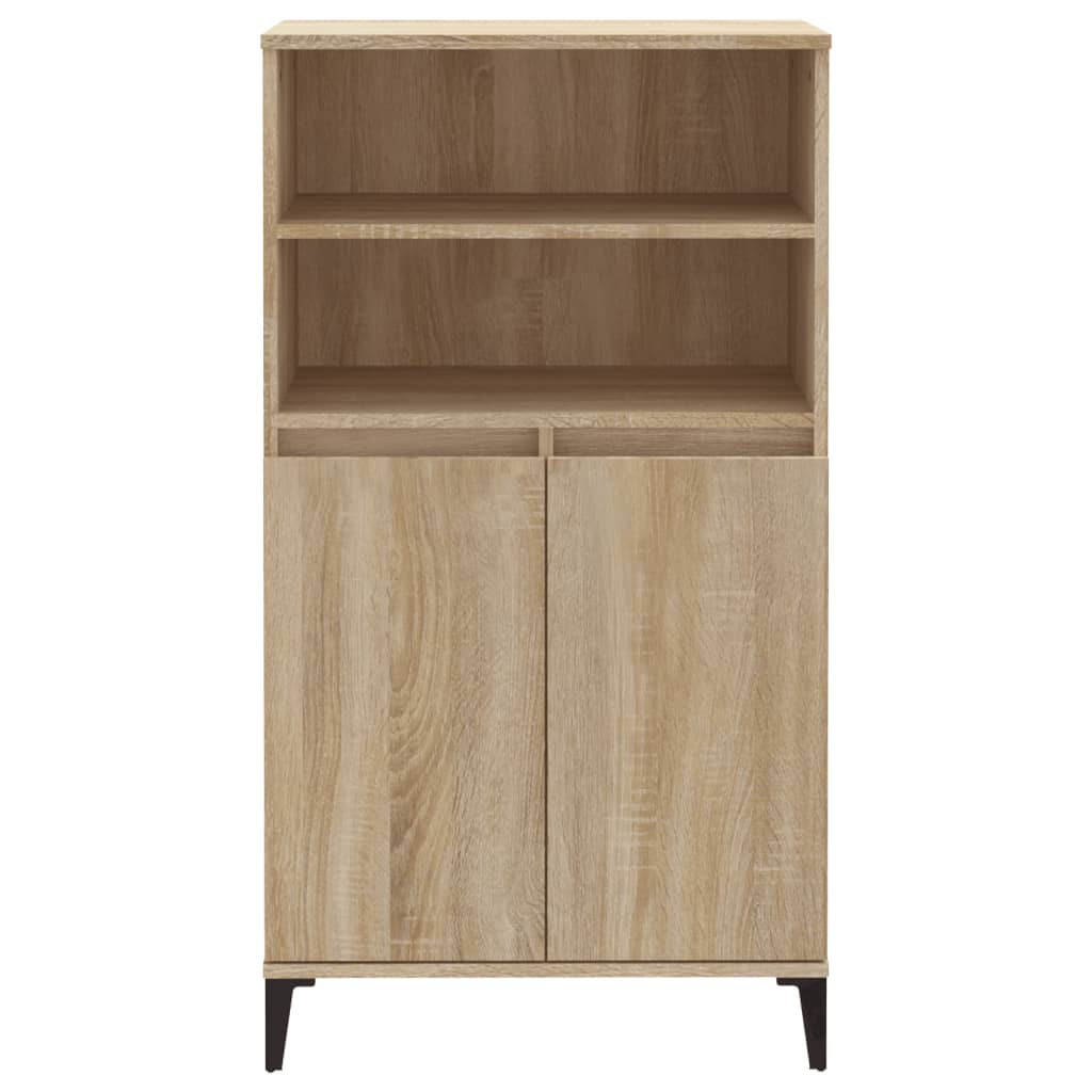 Credenza Rovere Sonoma 60x36x110 cm in Legno Multistrato - homemem39