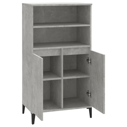 Credenza Grigio Cemento 60x36x110 cm in Legno Multistrato - homemem39