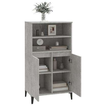 Credenza Grigio Cemento 60x36x110 cm in Legno Multistrato - homemem39