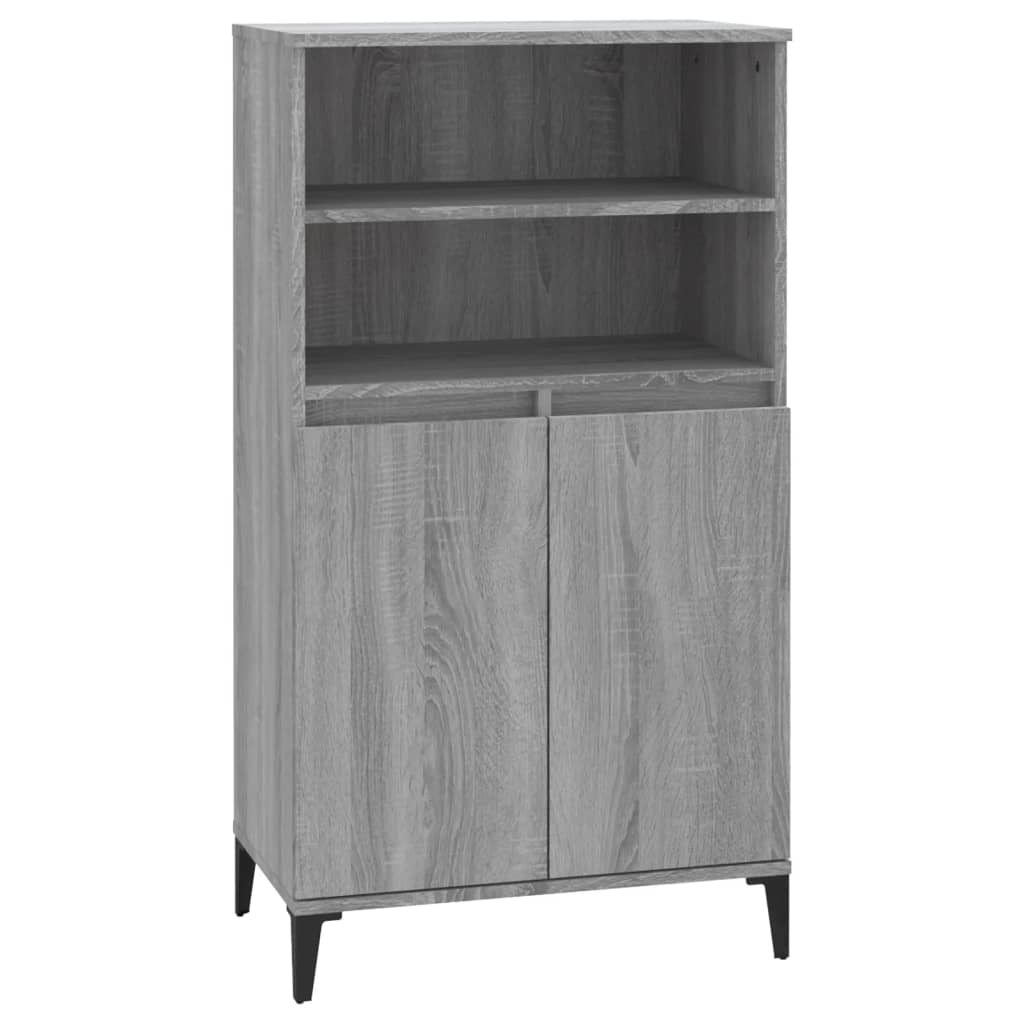 Credenza Grigio Sonoma 60x36x110 cm in Legno Multistrato - homemem39