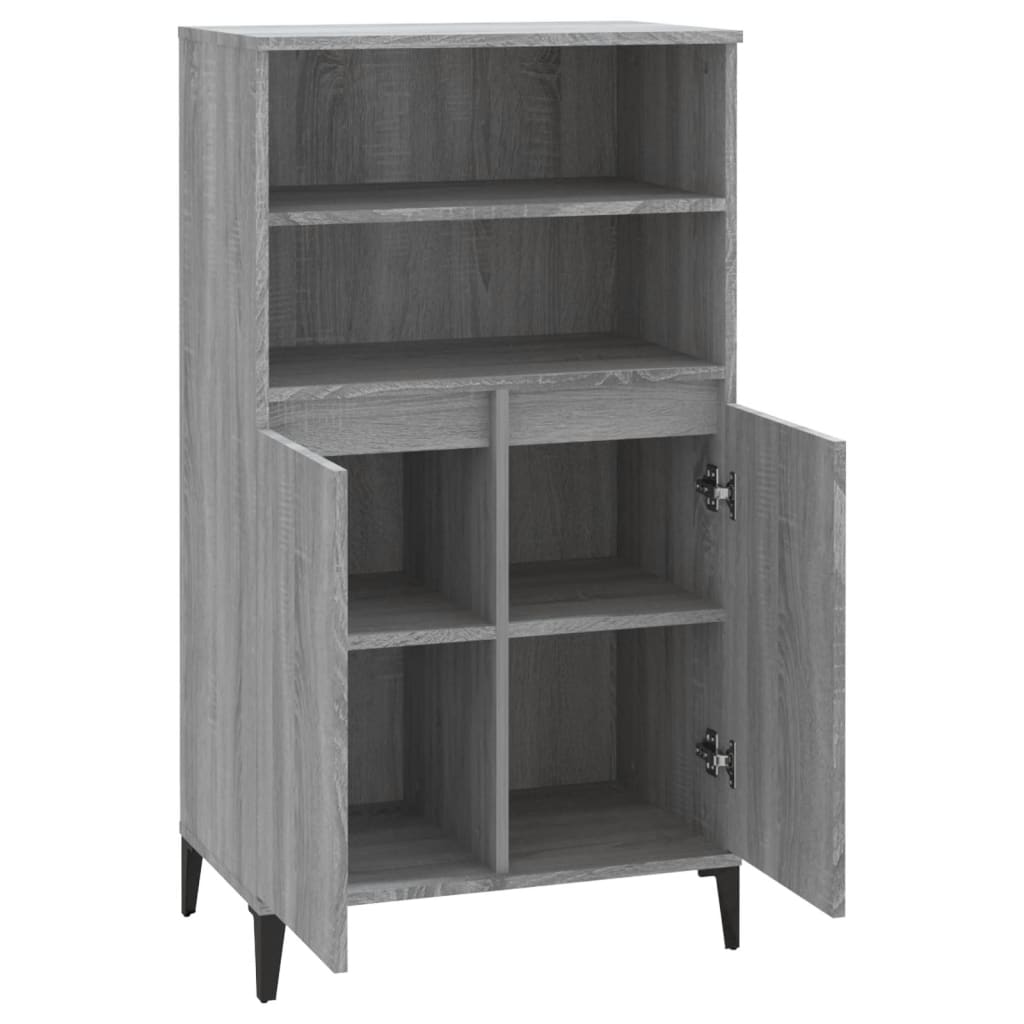 Credenza Grigio Sonoma 60x36x110 cm in Legno Multistrato - homemem39