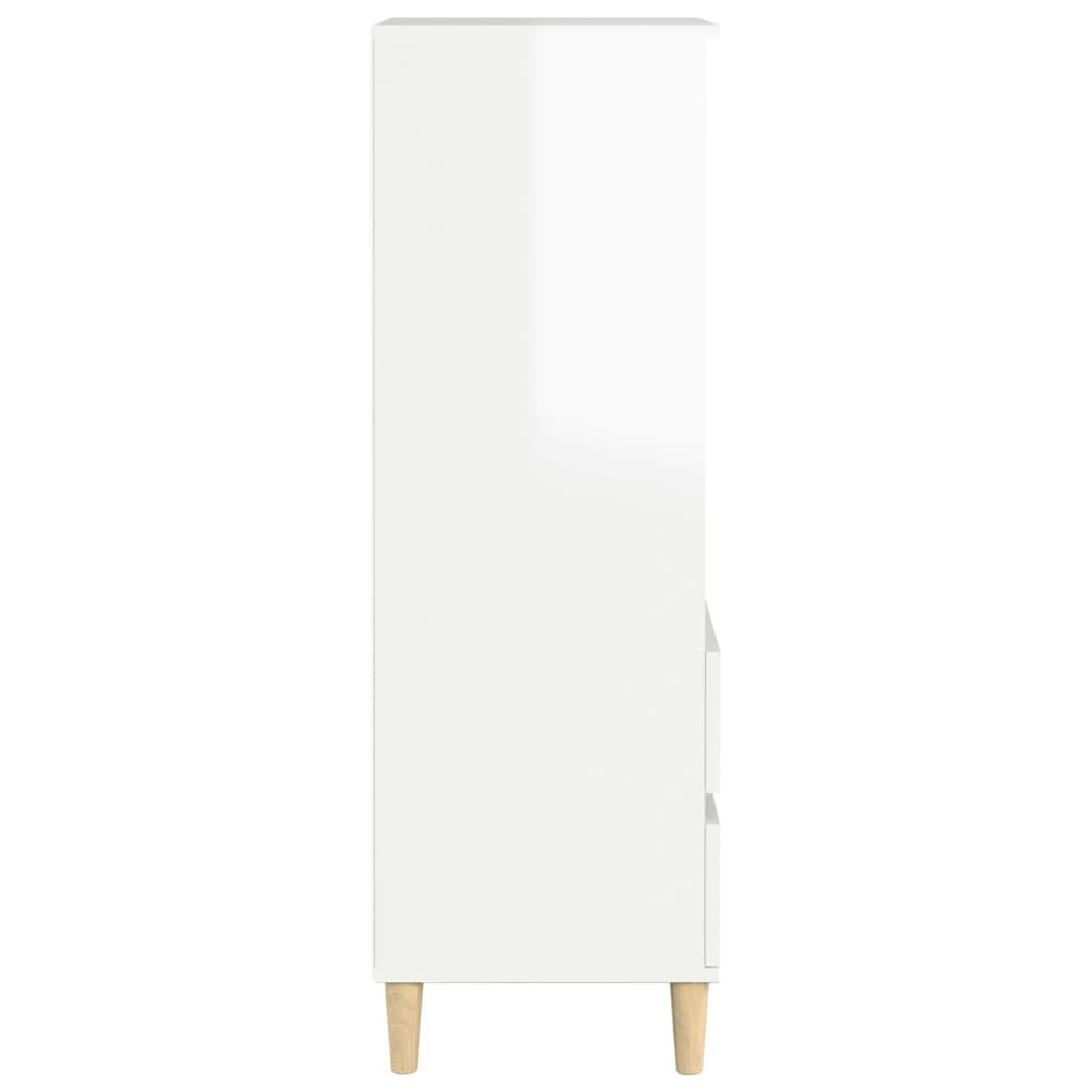 Credenza Bianco Lucido 40x36x110 cm in Legno Multistrato - homemem39