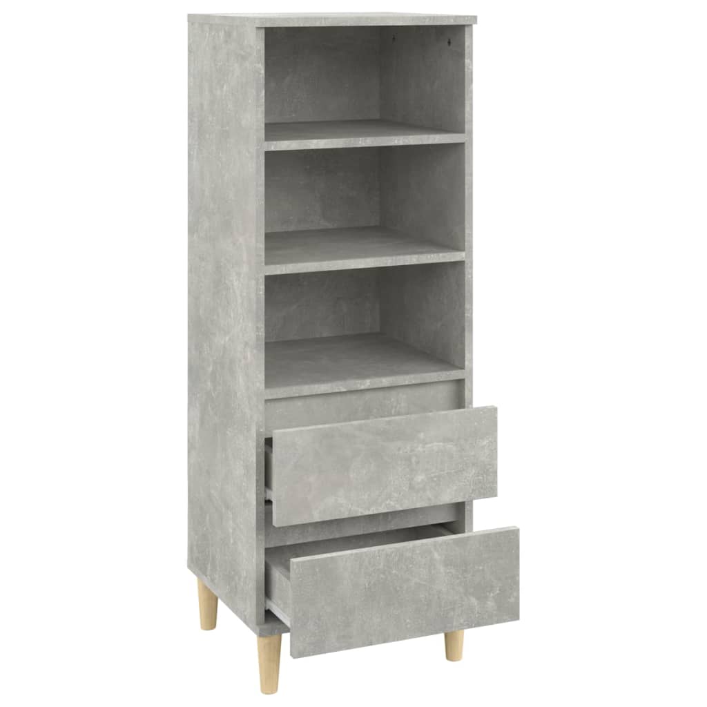 Credenza Grigio Cemento 40x36x110 cm in Legno Multistrato - homemem39