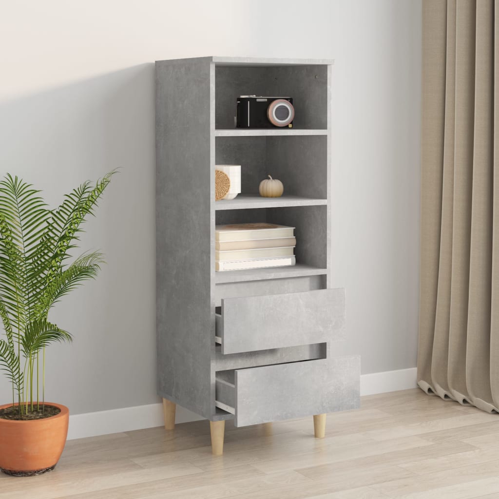 Credenza Grigio Cemento 40x36x110 cm in Legno Multistrato - homemem39