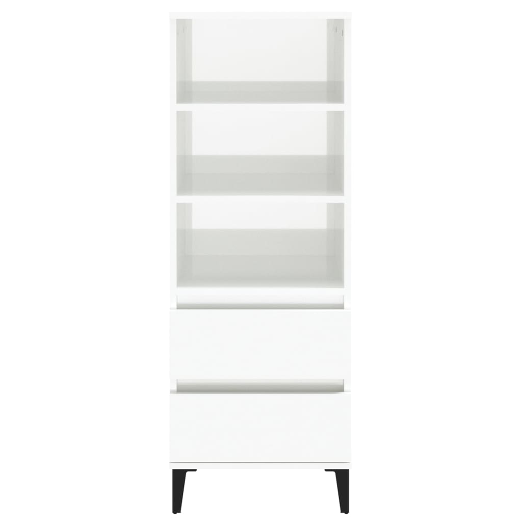 Credenza Bianco Lucido 40x36x110 cm in Legno Multistrato - homemem39