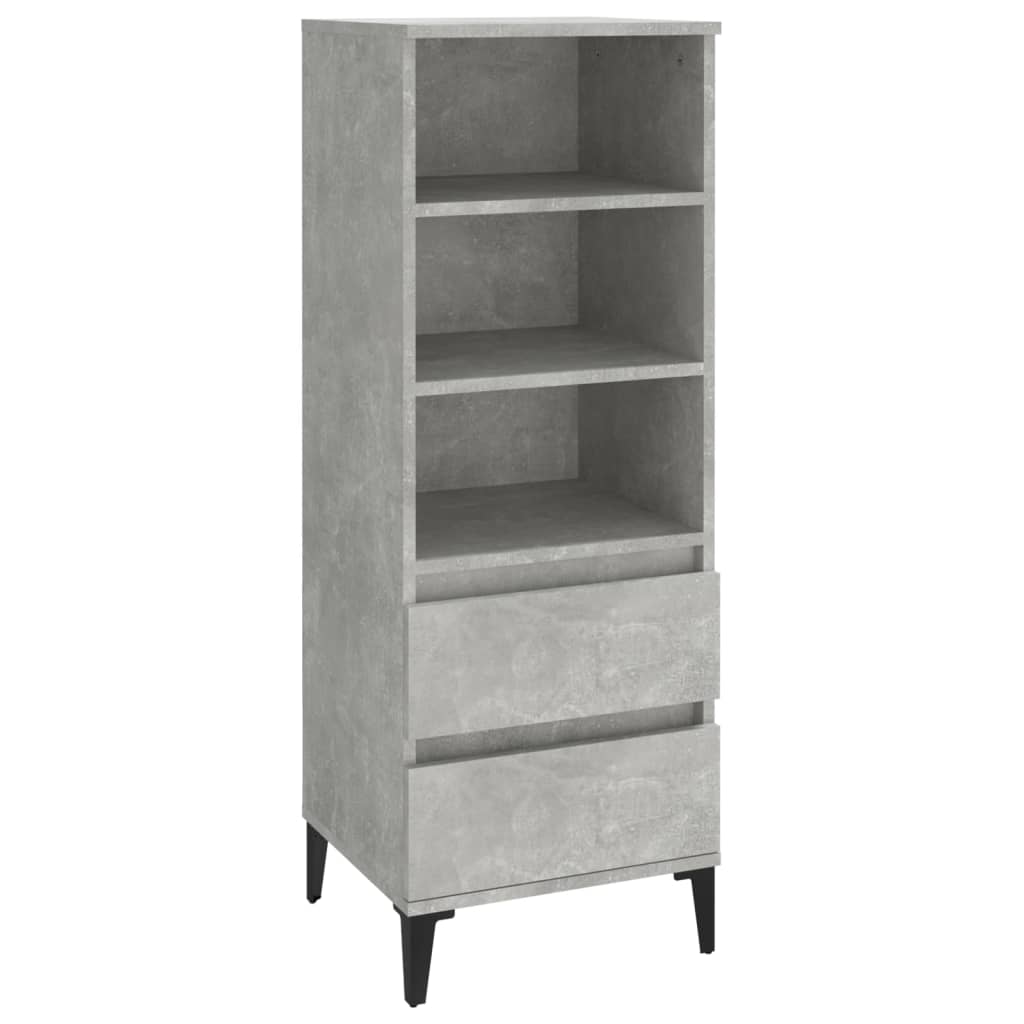 Credenza Grigio Cemento 40x36x110 cm in Legno Multistrato - homemem39