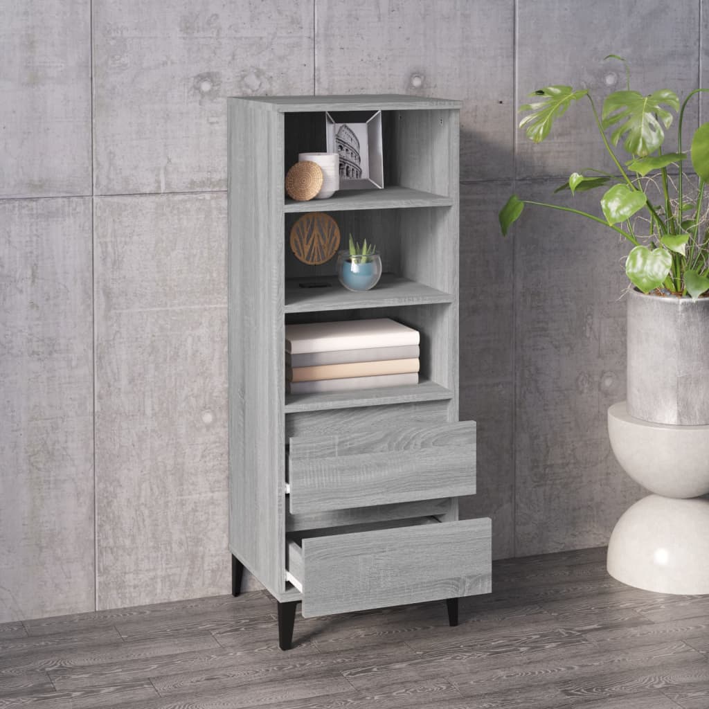 Credenza Grigio Sonoma 40x36x110 cm in Legno Multistrato - homemem39