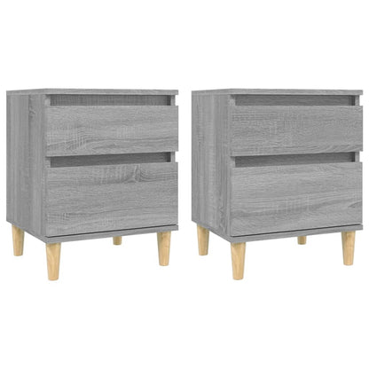 Comodino 2 pz Grigio Sonoma 40x35x50 cm - homemem39