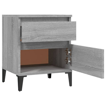 Comodino 2 pz Grigio Sonoma 40x35x50 cm - homemem39