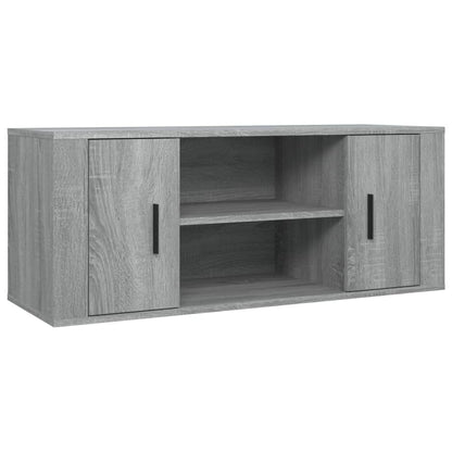 Mobile TV Grigio Sonoma 100x35x40 cm in Legno Multistrato - homemem39