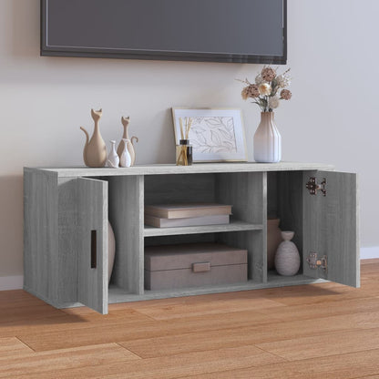 Mobile TV Grigio Sonoma 100x35x40 cm in Legno Multistrato - homemem39