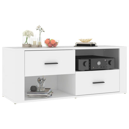 Mobile Porta TV Bianco 100x35x40 cm in Legno Multistrato - homemem39