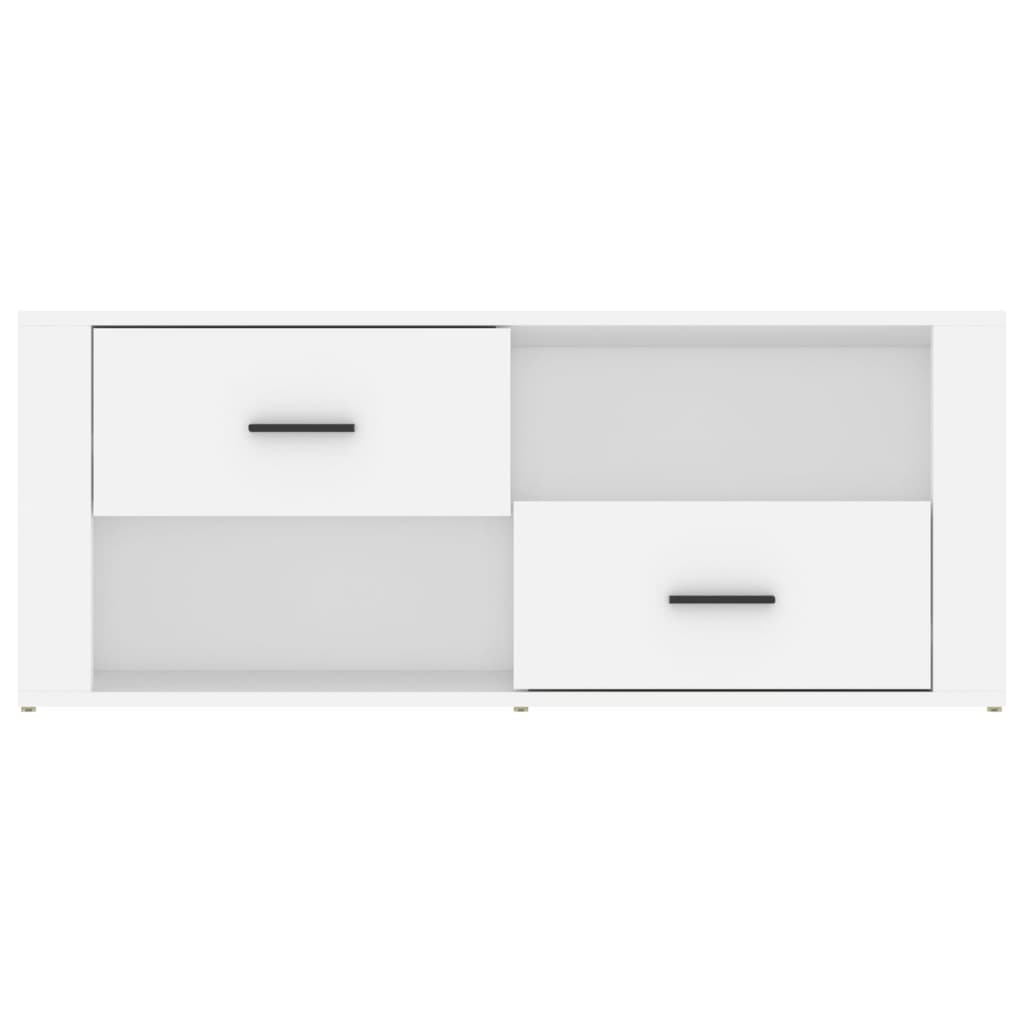 Mobile Porta TV Bianco 100x35x40 cm in Legno Multistrato - homemem39