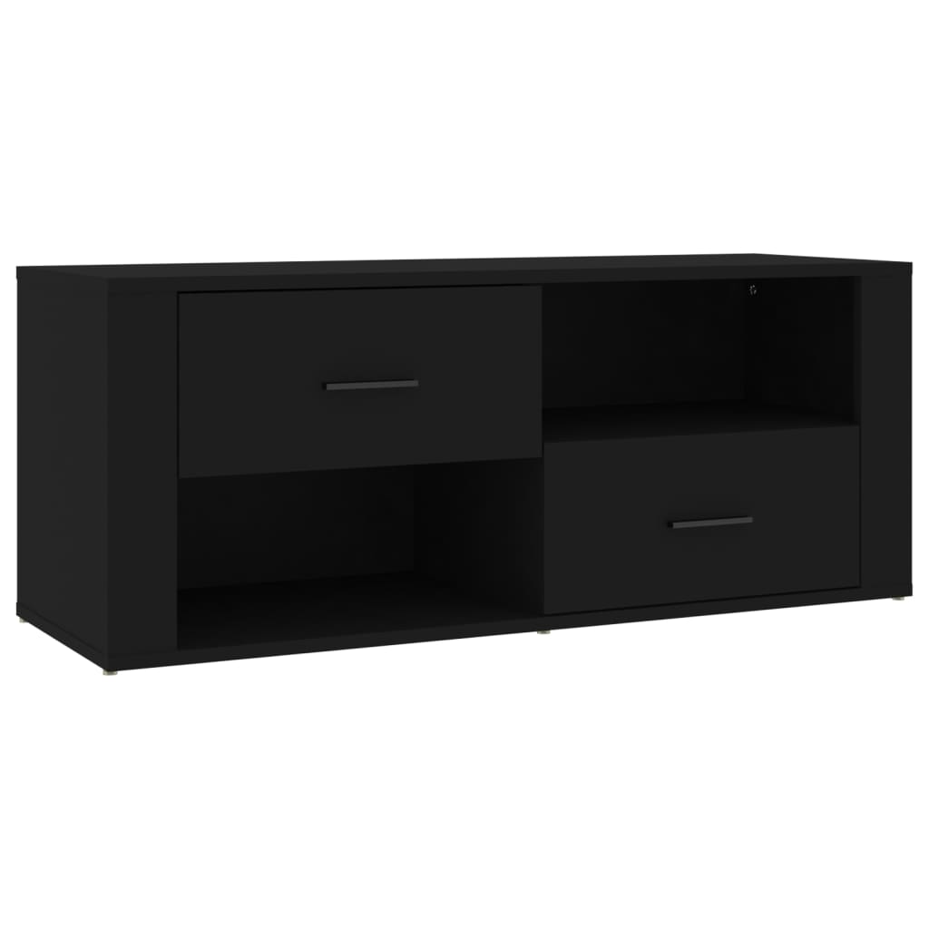 Mobile Porta TV Nero 100x35x40 cm in Legno Multistrato - homemem39