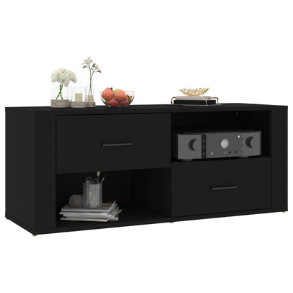 Mobile Porta TV Nero 100x35x40 cm in Legno Multistrato - homemem39