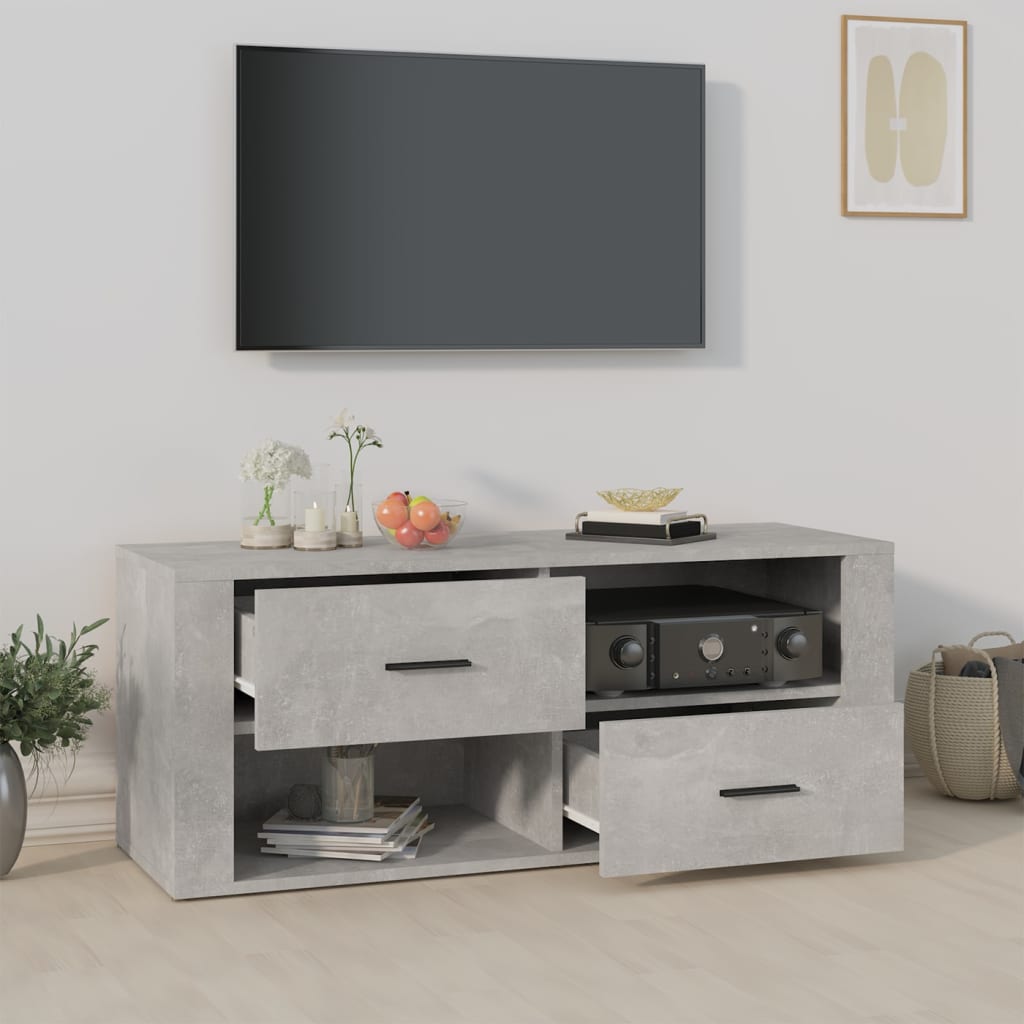 Mobile per TV Grigio Cemento 100x35x40 cm Legno Multistrato - homemem39