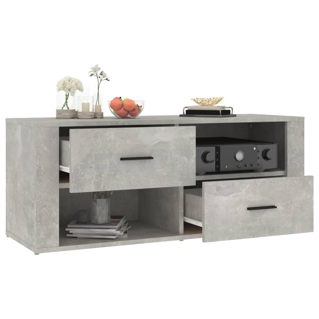 Mobile per TV Grigio Cemento 100x35x40 cm Legno Multistrato - homemem39