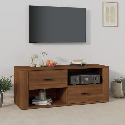 Mobile TV Rovere Marrone 100x35x40 cm in Legno Multistrato - homemem39