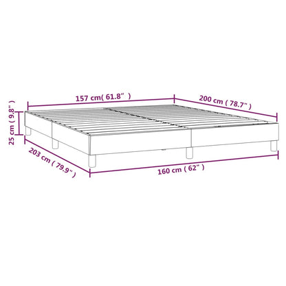 Giroletto a Molle Marrone Scuro 160x200 cm in Tessuto - homemem39