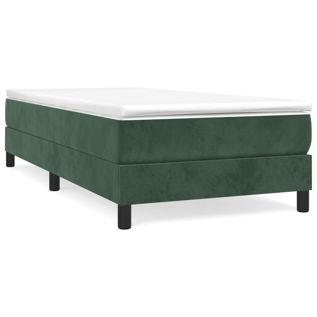 Giroletto a Molle Verde Scuro 90x190 cm in Velluto - homemem39