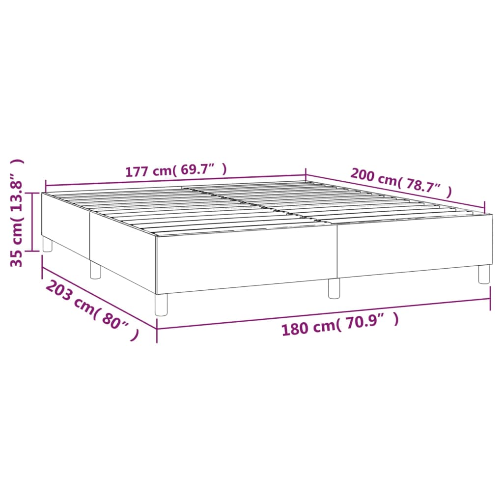 Giroletto a Molle Grigio Scuro 180x200 cm in Tessuto - homemem39